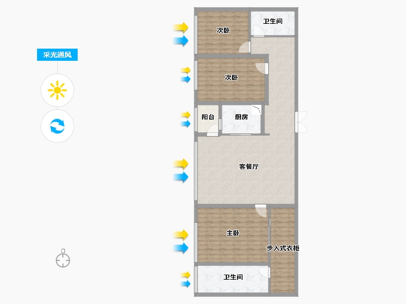 四川省-成都市-保利天悦-124.88-户型库-采光通风