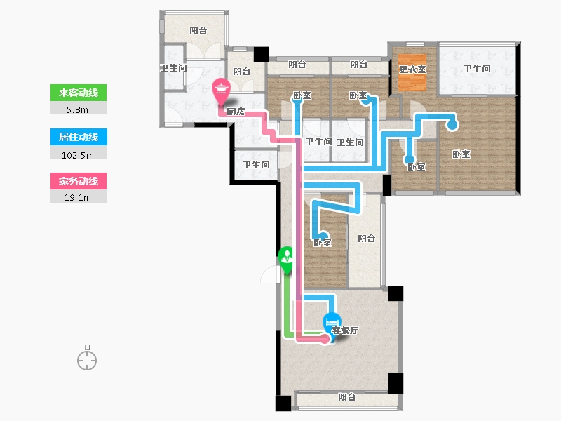 广东省-深圳市-华侨城新天鹅堡-214.00-户型库-动静线