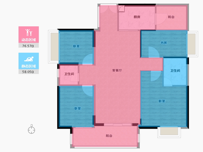 广东省-阳江市-保利中央公馆-122.87-户型库-动静分区