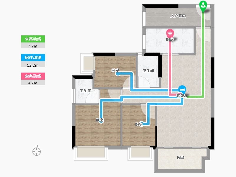 广东省-广州市-仟信广场-84.61-户型库-动静线