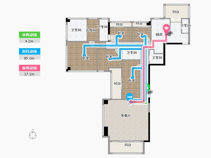 广东省-深圳市-华侨城新天鹅堡-234.00-户型库-动静线