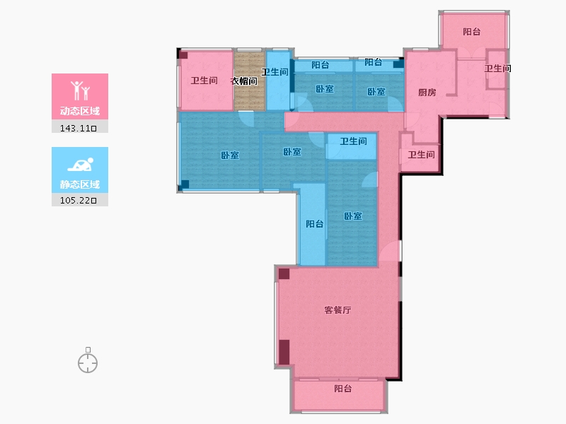 广东省-深圳市-华侨城新天鹅堡-234.00-户型库-动静分区