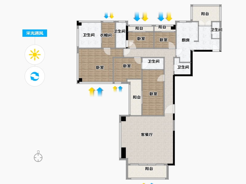 广东省-深圳市-华侨城新天鹅堡-234.00-户型库-采光通风