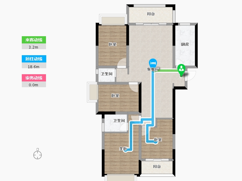 湖南省-郴州市-中铁岭南府-113.74-户型库-动静线