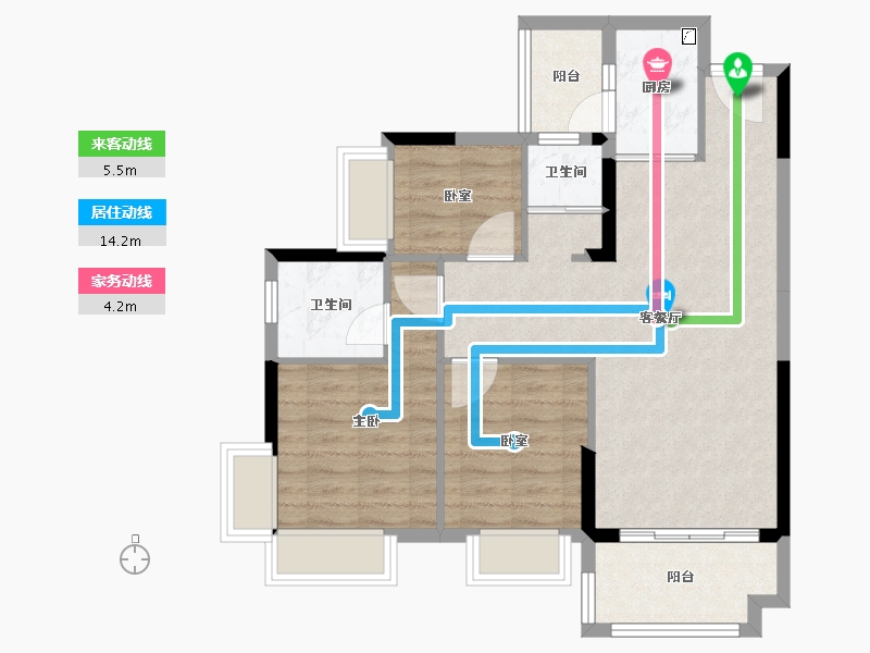 湖南省-郴州市-郴州五岭明珠-74.99-户型库-动静线