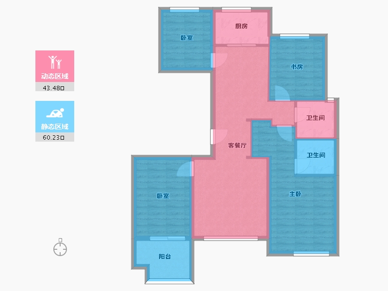 安徽省-黄山市-华通幸福里-92.67-户型库-动静分区