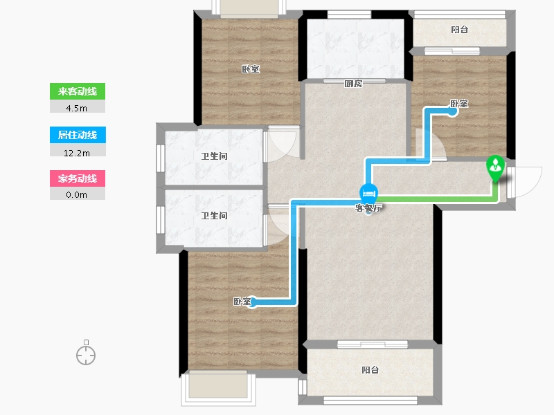 湖北省-武汉市-兰江公园里-89.43-户型库-动静线