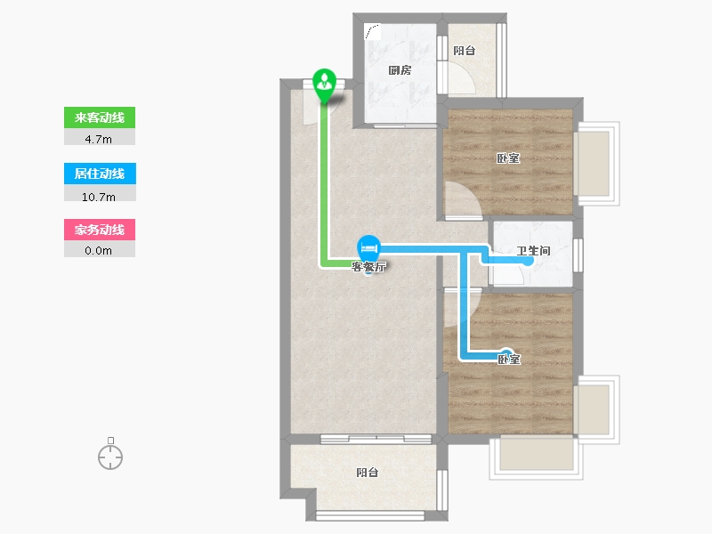 湖南省-郴州市-郴州五岭明珠-61.38-户型库-动静线