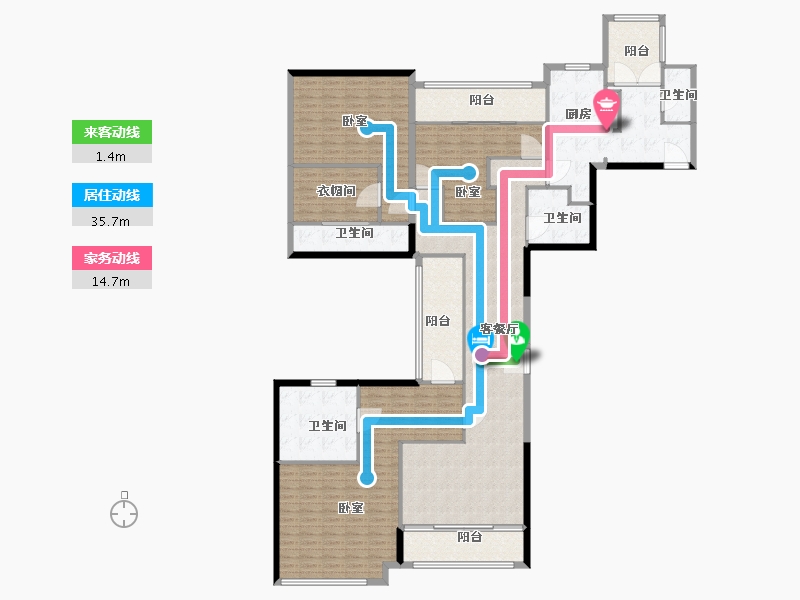 广东省-深圳市-华侨城新天鹅堡-208.10-户型库-动静线