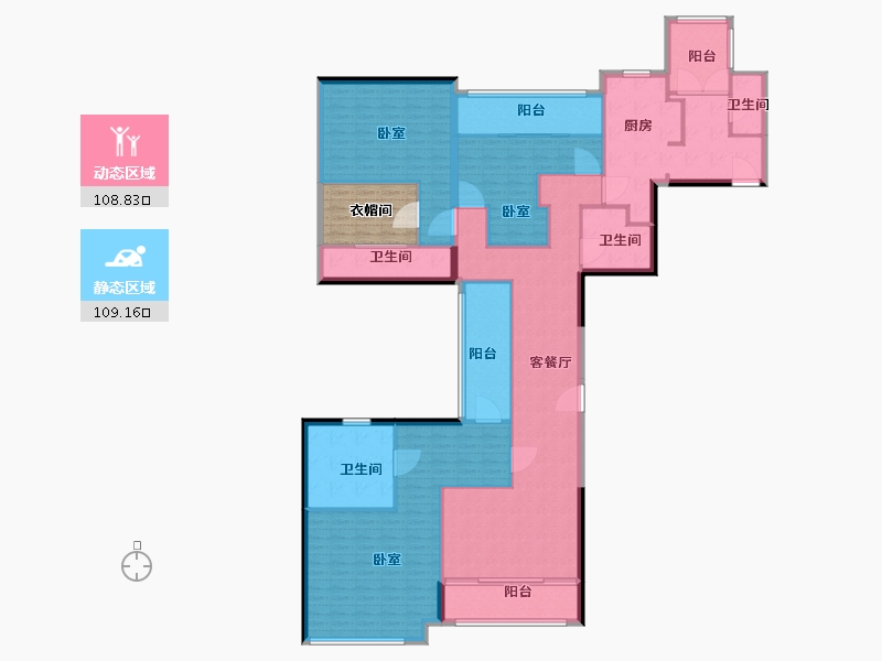 广东省-深圳市-华侨城新天鹅堡-208.10-户型库-动静分区