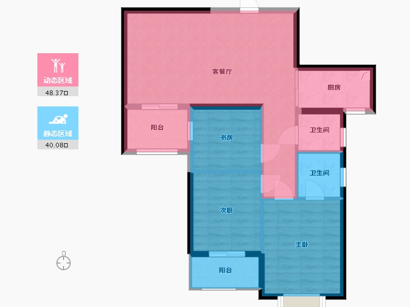 福建省-福州市-阳光城山与海-79.41-户型库-动静分区