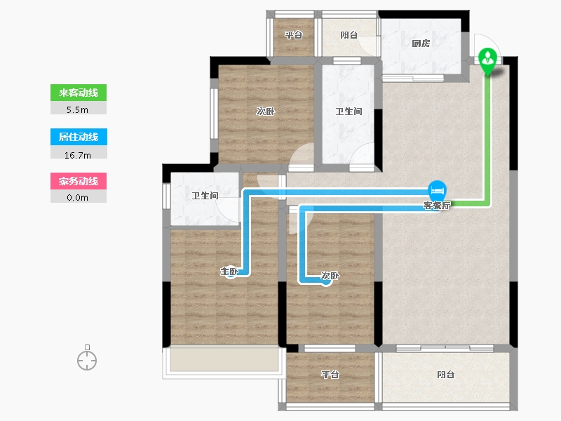 湖南省-张家界市-澧水嘉园景城-102.60-户型库-动静线