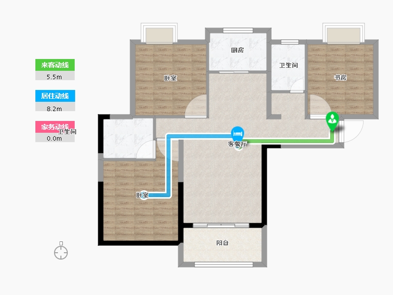 河南省-信阳市-东方今典·中央城-102.17-户型库-动静线