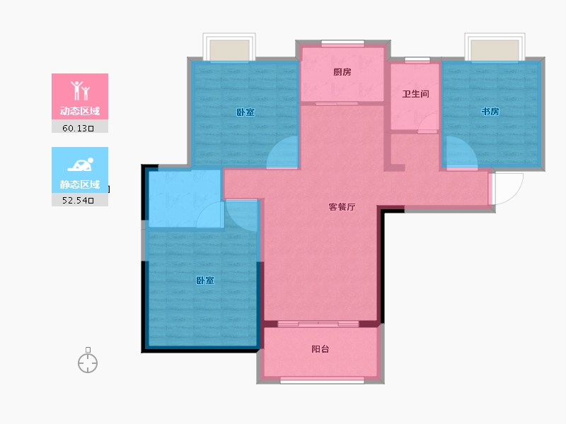 河南省-信阳市-东方今典·中央城-102.17-户型库-动静分区