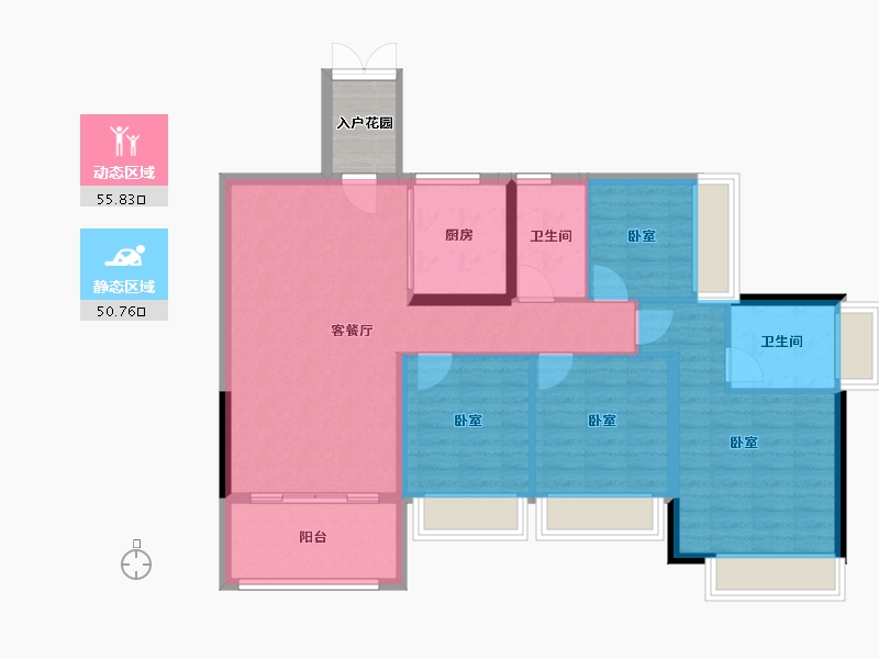 广东省-湛江市-地标海东广场-99.49-户型库-动静分区