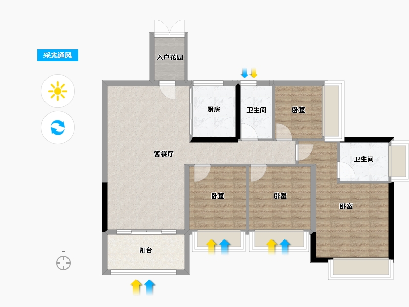 广东省-湛江市-地标海东广场-99.49-户型库-采光通风