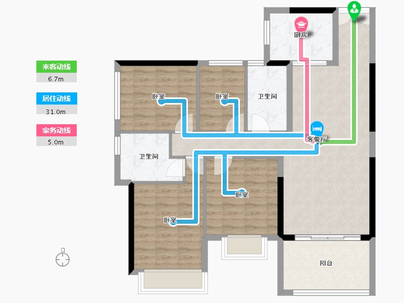 广东省-湛江市-地标海东广场-97.27-户型库-动静线