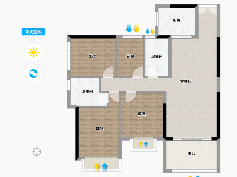 广东省-湛江市-地标海东广场-97.27-户型库-采光通风