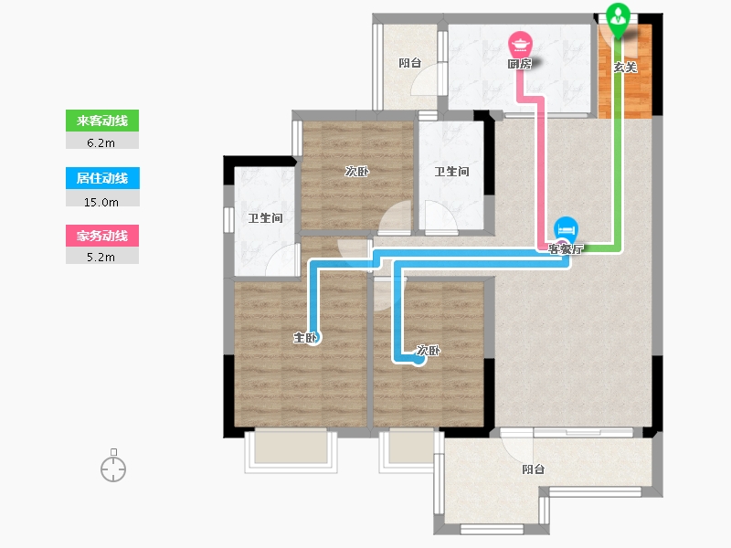 广东省-清远市-翔隆·七色城邦-89.88-户型库-动静线