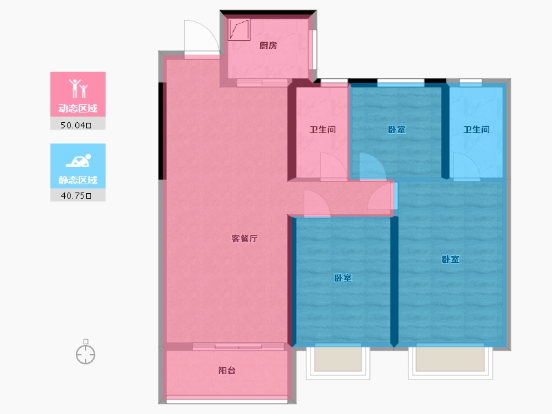 湖北省-武汉市-越秀博悦府-80.80-户型库-动静分区