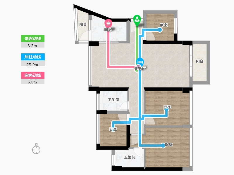 广东省-深圳市-嘉亿爵悦-75.05-户型库-动静线