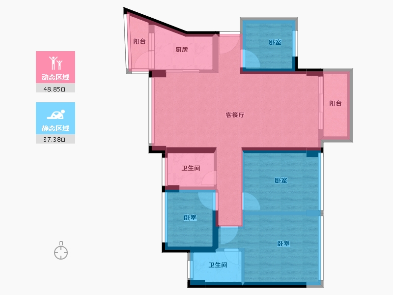 广东省-深圳市-嘉亿爵悦-75.05-户型库-动静分区