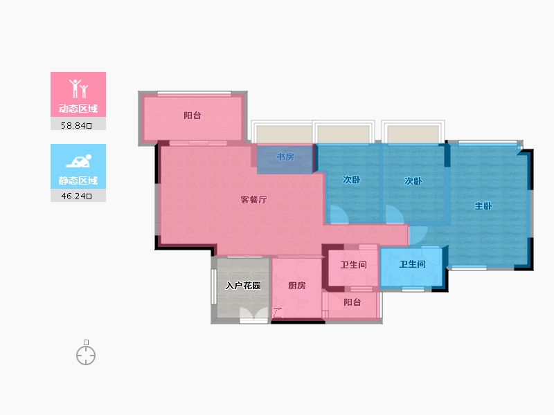 广东省-清远市-翔隆·七色城邦-97.54-户型库-动静分区