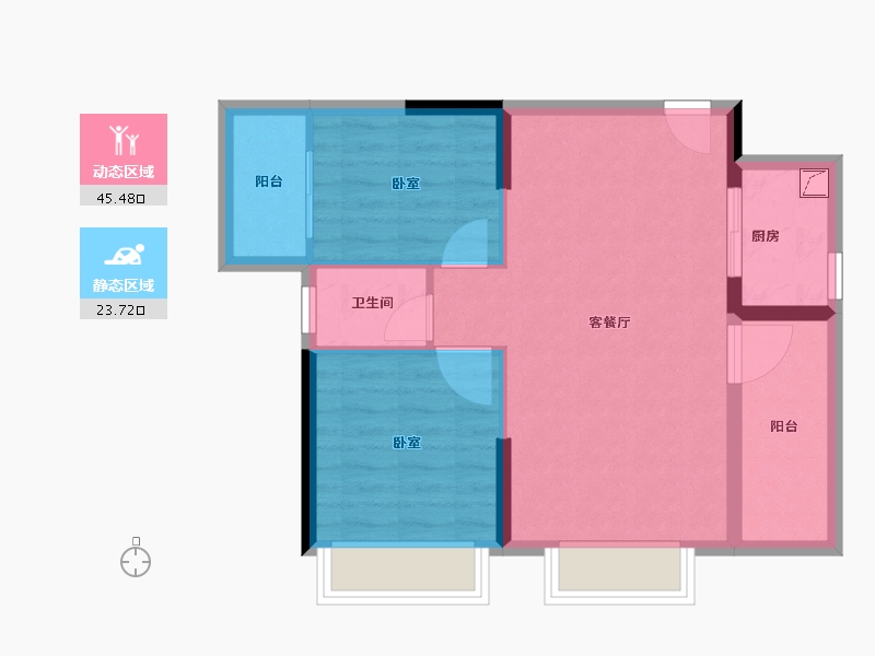 广东省-惠州市-华晟豪庭三期-61.88-户型库-动静分区