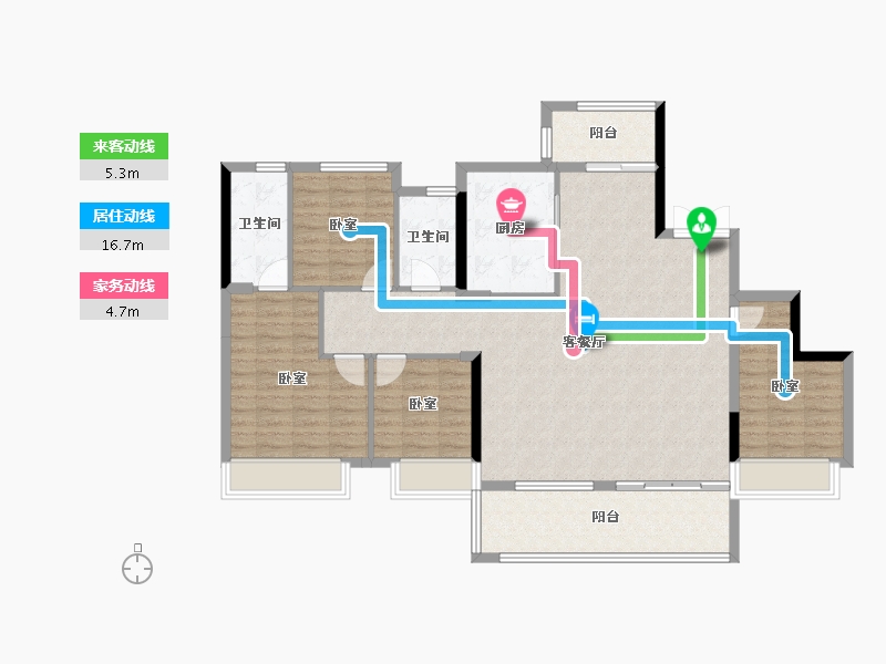 湖南省-长沙市-长龙湾-120.52-户型库-动静线