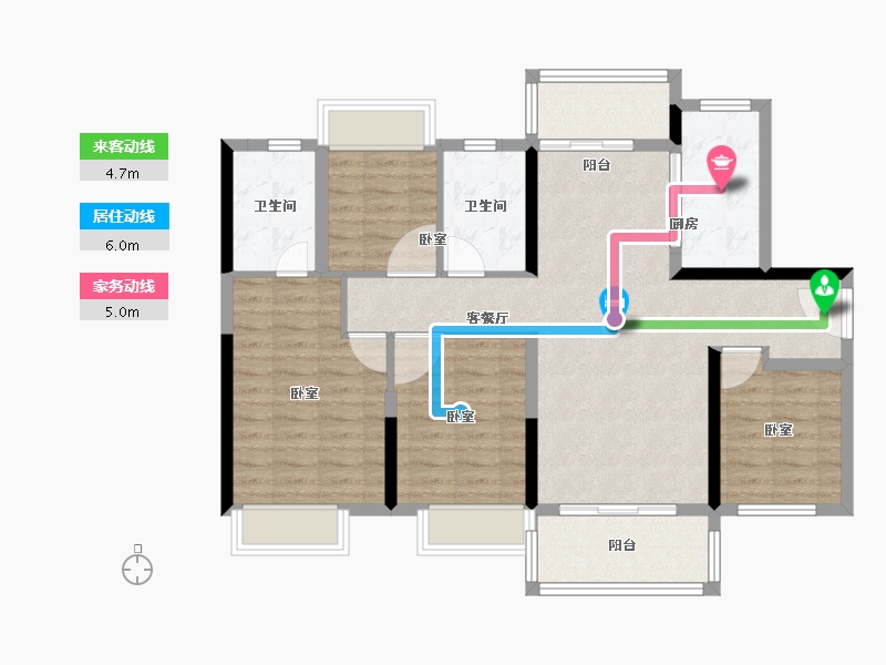 湖南省-长沙市-招商华发依云曦城-98.00-户型库-动静线