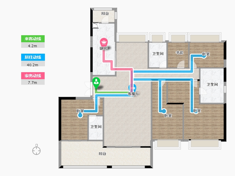 广东省-广州市-碧桂园凤凰湾-190.99-户型库-动静线