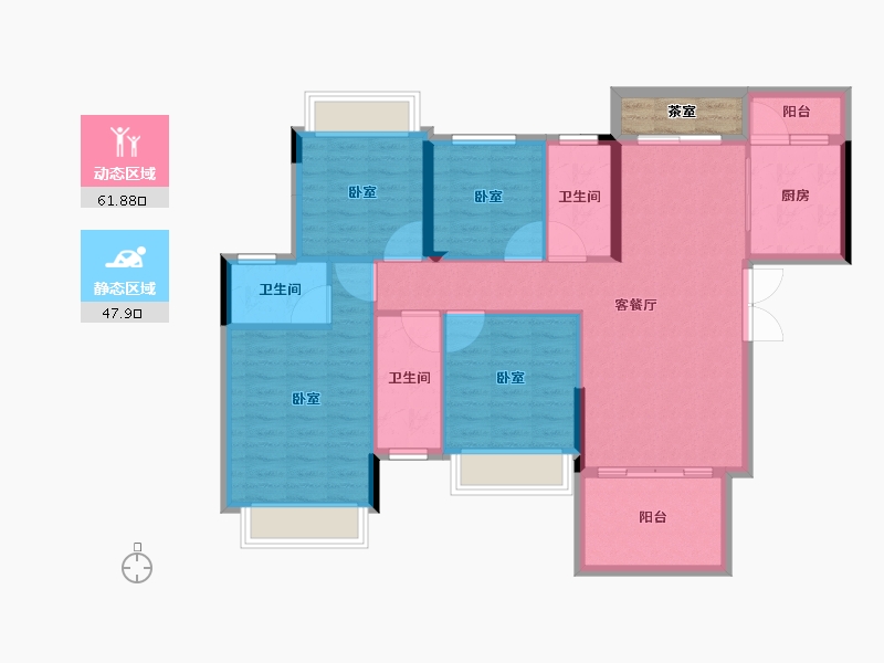 广东省-佛山市-君怡金海岸-102.00-户型库-动静分区