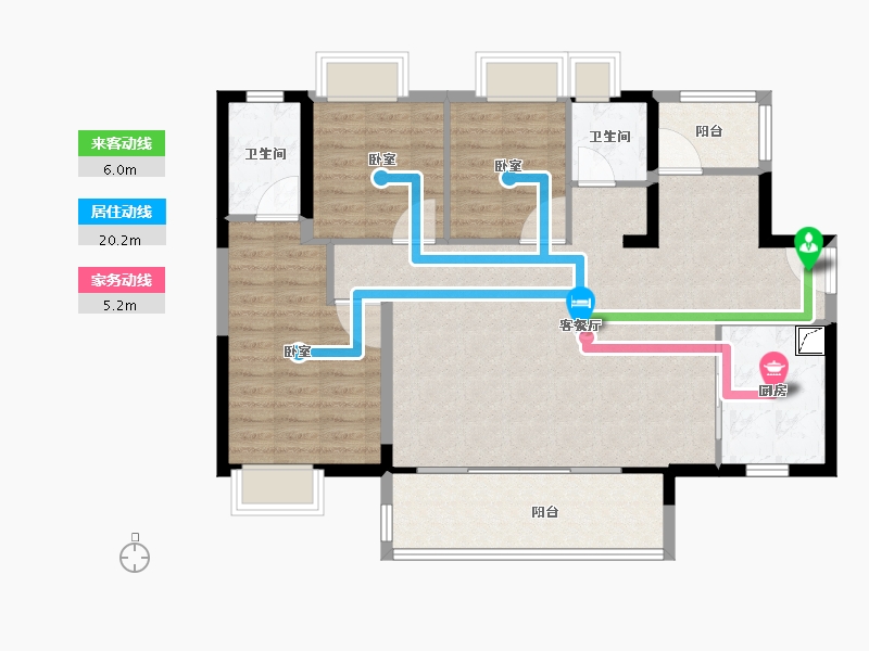 广东省-阳江市-保利中央公馆-100.34-户型库-动静线