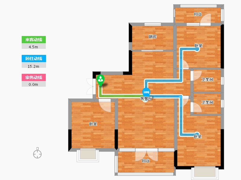 河南省-信阳市-紫气东来小区-103.39-户型库-动静线