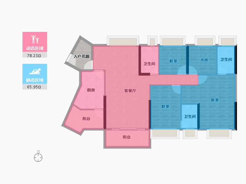 广东省-佛山市-恒大帝景-136.10-户型库-动静分区