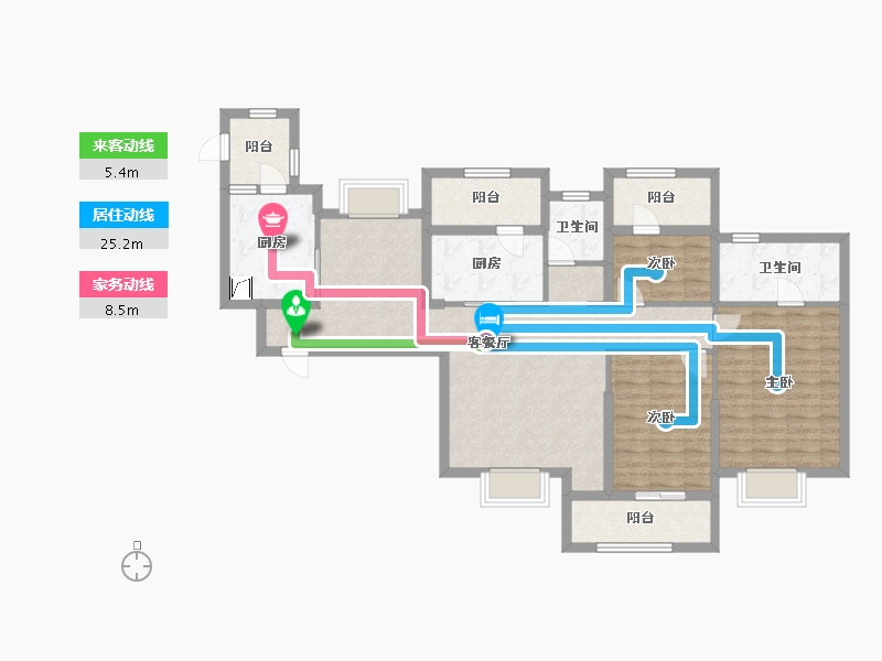 福建省-福州市-阳光城山与海-107.00-户型库-动静线