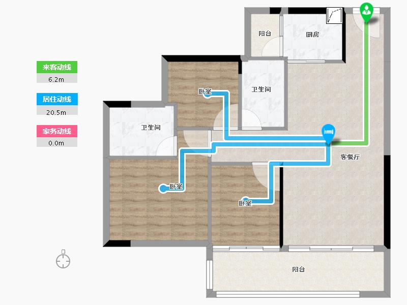 广东省-阳江市-锦峰湖景-92.69-户型库-动静线