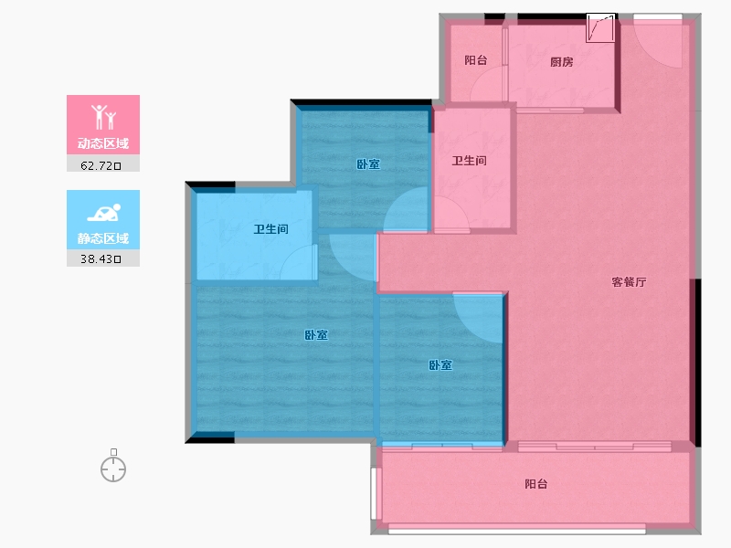 广东省-阳江市-锦峰湖景-92.69-户型库-动静分区