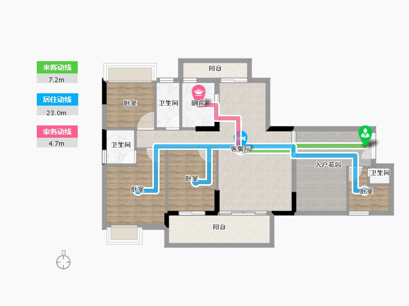 广东省-惠州市-华晟豪庭三期-107.15-户型库-动静线