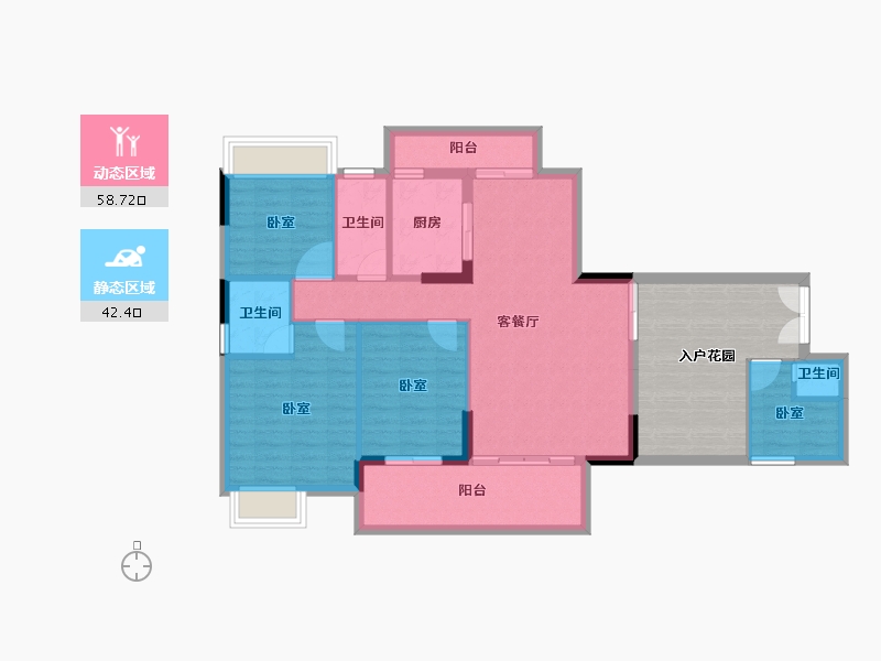 广东省-惠州市-华晟豪庭三期-107.15-户型库-动静分区