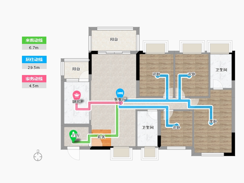 广东省-清远市-翔隆·七色城邦-99.76-户型库-动静线