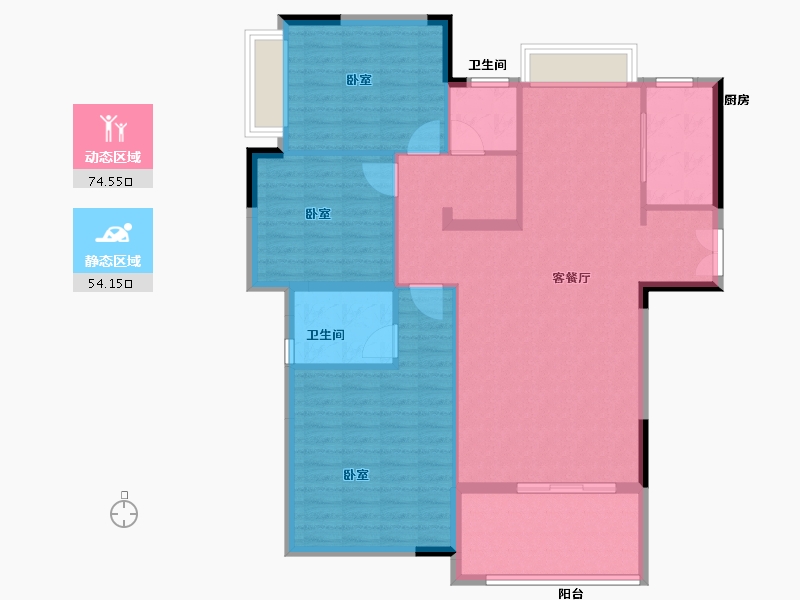 河南省-信阳市-华英·中央帝景-117.94-户型库-动静分区