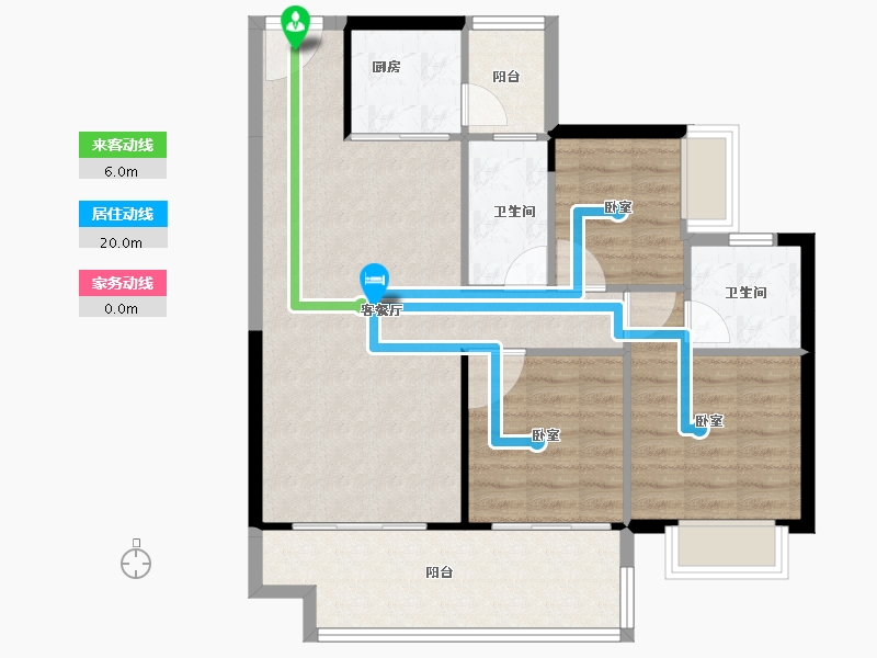 广东省-阳江市-锦峰湖景-85.89-户型库-动静线