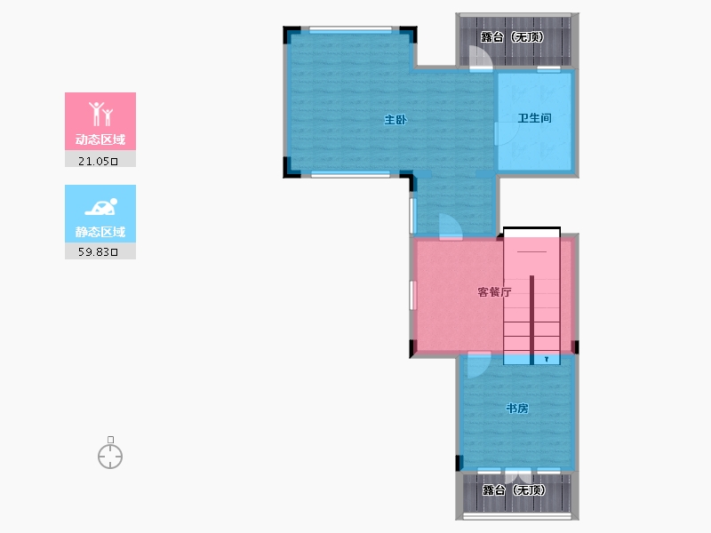 湖南省-长沙市-致地龙熙台-83.85-户型库-动静分区