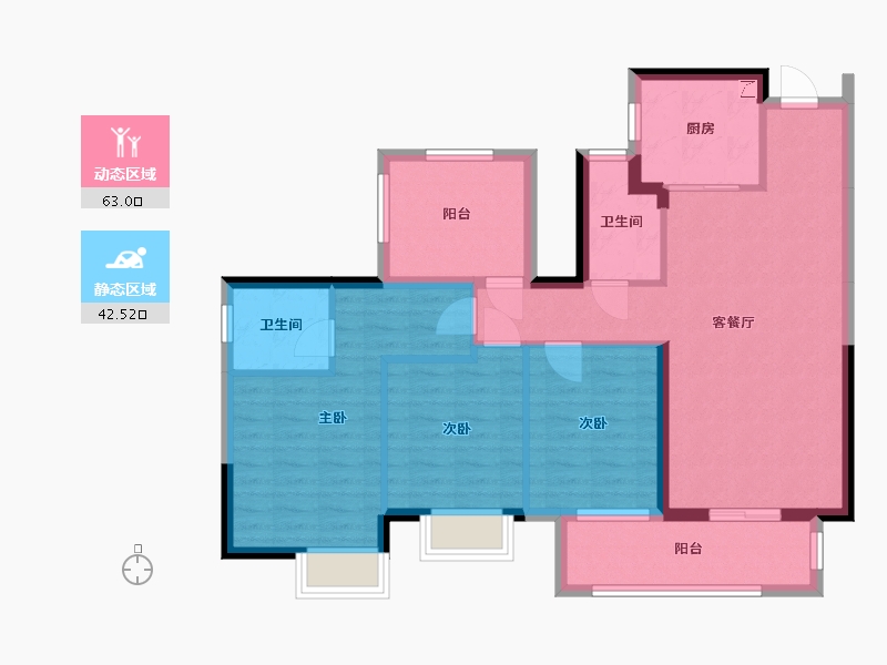 广西壮族自治区-南宁市-龙光玖誉城-94.17-户型库-动静分区