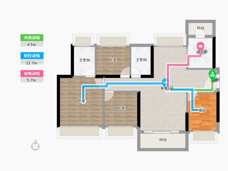 广东省-广州市-龙光玖龙湖-93.04-户型库-动静线