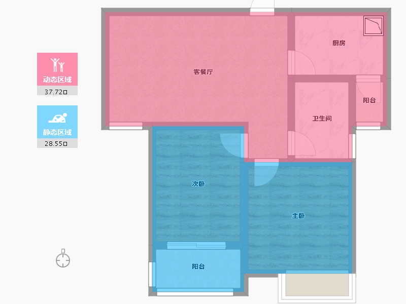 河南省-郑州市-贾庄安置房-57.82-户型库-动静分区