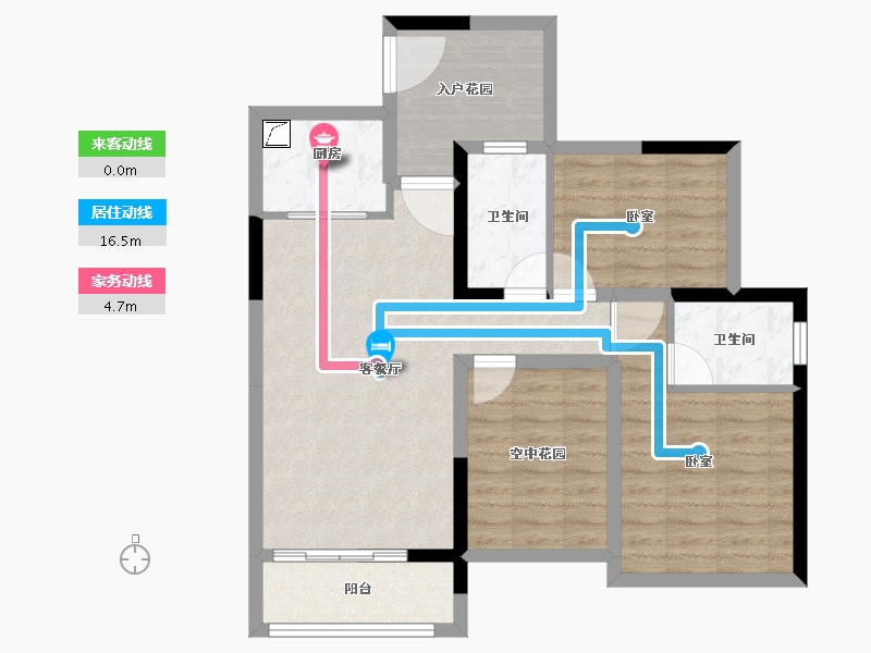 广东省-惠州市-碧桂园龙海壹号-79.57-户型库-动静线