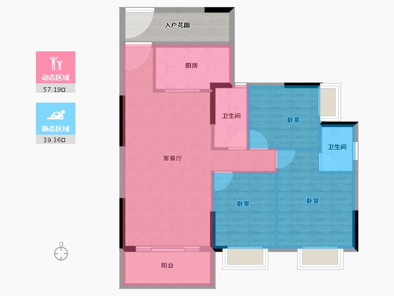 广东省-广州市-仟信广场-94.58-户型库-动静分区