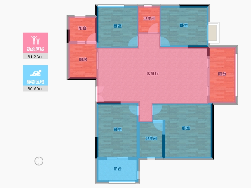 河南省-信阳市-华英·中央帝景-147.90-户型库-动静分区